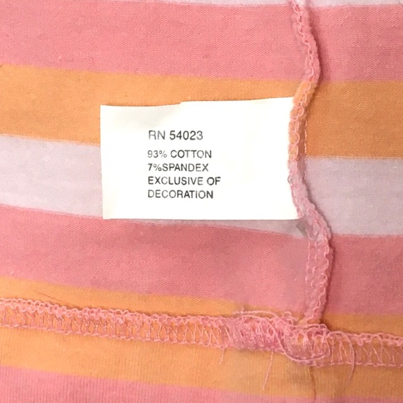 3 for $15 GAP Kids Orange Pink Stripe Short Sleeve Stretch Tshirt Palm Tree Top - Picture 7 of 8